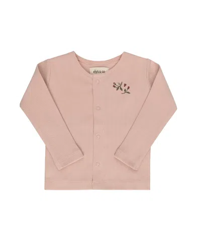 Ely's & Co. Unisex Embroidered Collection Cardigan - Baby, Little Kid In Pink