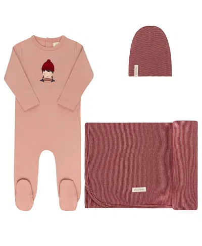 Ely's & Co. Unisex French Terry Autumn Kids Collection Take Me Home Set - Baby In Burgundy