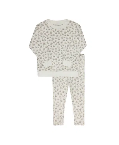 Ely's & Co. Unisex French Terry Blooms Collection Lounge Set - Baby, Little Kid In Neutral