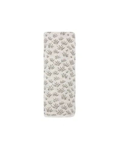 Ely's & Co. Unisex French Terry Blooms Collection Muslin Swaddle - Baby In Blue