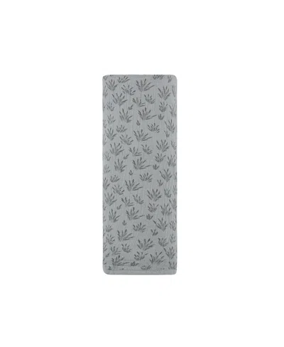 Ely's & Co. Unisex French Terry Blooms Collection Muslin Swaddle - Baby In Blue