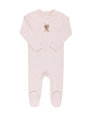 Ely's & Co. Unisex French Terry Footie Bear Collection - Baby In Pink