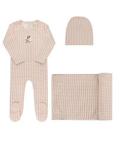 Ely's & Co. Unisex Gingham Owl Collection Layette Set - Baby In Multi