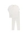 Ely's & Co. Unisex Heart And Star Button Pointelle Collection Lounge Set - Baby, Little Kid