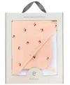 Ely's & Co. Hooded Towel & Washcloth In Cherry Pink