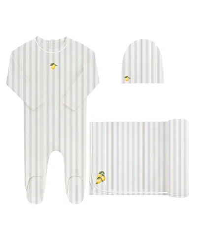 Ely's & Co. Unisex Lemon Peach Collection Collection Layette Set - Baby In Neutral