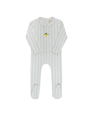 Ely's & Co. Unisex Lemon Peach Collection Footie - Baby In Gray