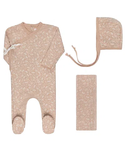 Ely's & Co. Unisex Modal French Terry Vine Collection Take Me Home Set - Baby In Pink