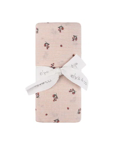 Ely's & Co. Unisex Muslin Swaddle Berry Collection - Baby In Pink