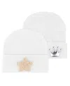Ely's & Co. Unisex Newborn Hospital Hats, 2 Pack - Baby In White