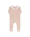 Ely's & Co. Unisex Organic Cotton Embroidered Collar Collection Footie - Baby In Neutral