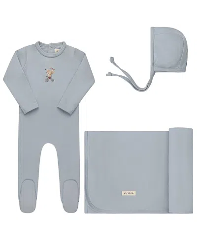 Ely's & Co. Unisex Playful Mouse Collection Layette Set - Baby In Blue