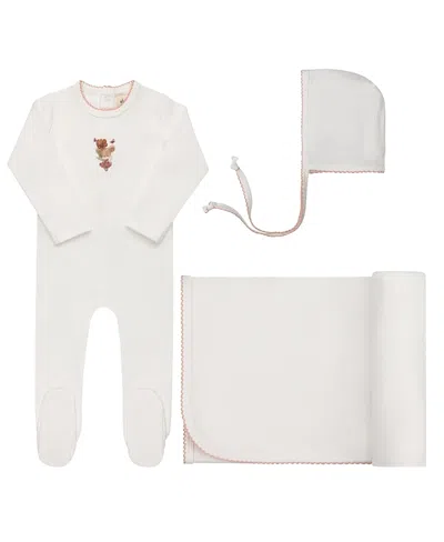 Ely's & Co. Unisex Playful Mouse Collection Layette Set - Baby In White