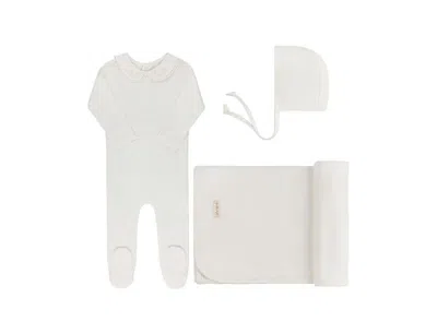 Ely's & Co. Unisex Ribbed Embroidered Collar Collection Take Me Home Set - Baby In Neutral