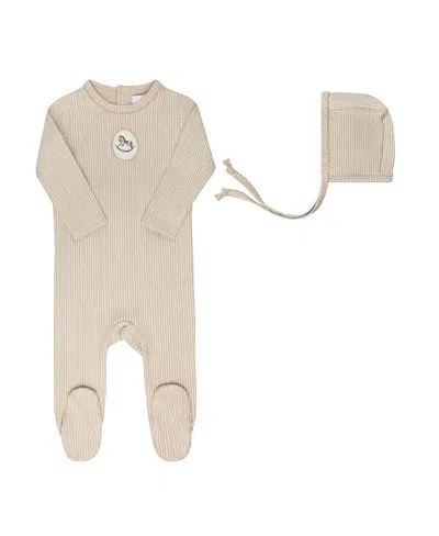 Ely's & Co. Unisex Rocking Horse Collection Footie + Bonnet - Baby In Brown