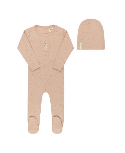 Ely's & Co. Unisex Speckled Bunny Collection Footie Beanie - Baby In Pink