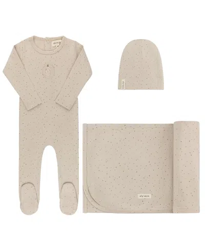 Ely's & Co. Unisex Speckled Bunny Collection Layette Set - Baby In Nude