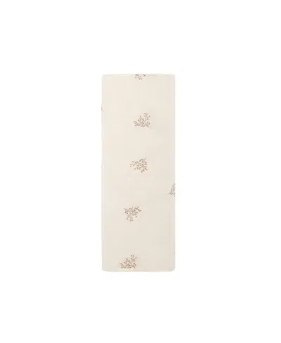 Ely's & Co. Unisex Velour Leaf Pattern Collection Muslin Swaddle -baby In Neutral
