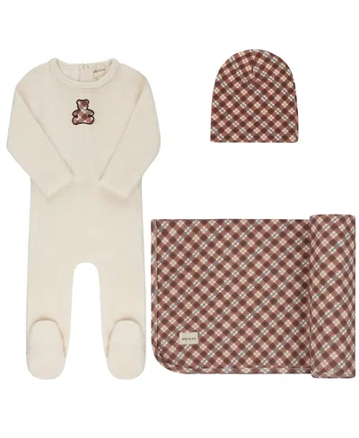 Ely's & Co. Unisex Velour Plaid Bear Collection Take Me Home Set - Baby In Multi