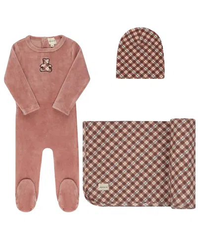 Ely's & Co. Unisex Velour Plaid Bear Collection Take Me Home Set - Baby In Multi
