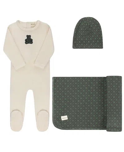 Ely's & Co. Unisex Velour Plaid Bear Collection Take Me Home Set - Baby In Multi