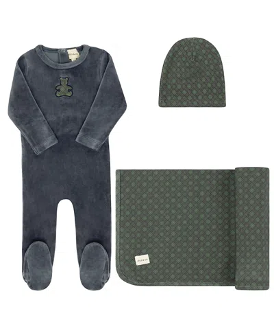 Ely's & Co. Unisex Velour Plaid Bear Collection Take Me Home Set - Baby In Multi