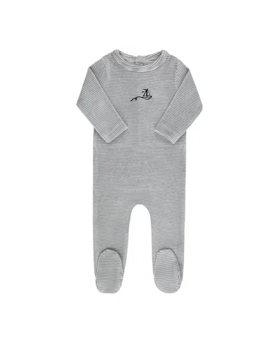 Ely's & Co. Unisex Velour Stripe Collection Footie - Baby In Multi