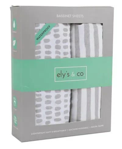 ELY'S & CO. UNISEX WATERPROOF BASSINET SHEET SET - BABY