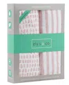 Ely's & Co. Waterproof Changing Pad Cover Cradle Sheet Set In Mauve Stripes  Splash