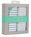 Ely's & Co. Waterproof Pack N Play Mini Portable Crib Sheet Set In Blue Stripes  Splash