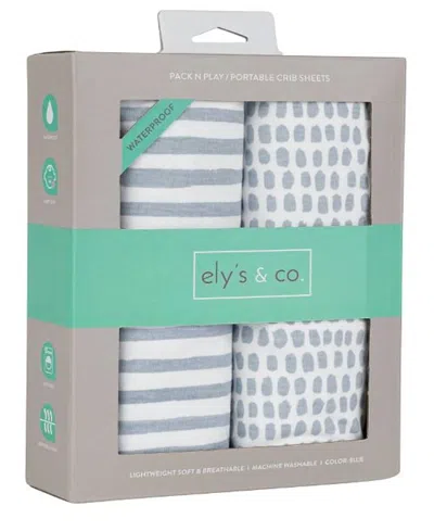 ELY'S & CO. WATERPROOF PACK N PLAY MINI PORTABLE CRIB SHEET SET - AGE 0-9 MONTHS