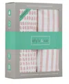 Ely's & Co. Waterproof Pack N Play Mini Portable Crib Sheet Set In Mauve Stripes  Splash