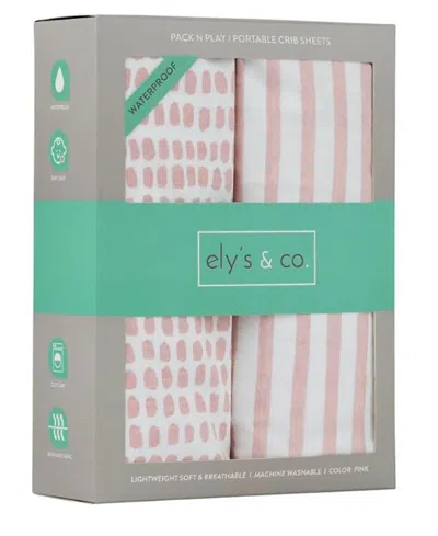ELY'S & CO. WATERPROOF PACK N PLAY MINI PORTABLE CRIB SHEET SET - AGE 0-9 MONTHS