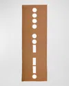 Elyse Maguire Morse Code Hug Knit Merino Wool-blend Wrap In Camel/ivory