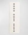 Elyse Maguire Morse Code Hug Knit Merino Wool-blend Wrap In Ivory/silver Cloud