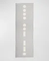 Elyse Maguire Morse Code Hug Knit Wrap In Fog Gray/ivory