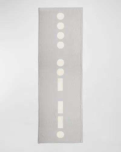 Elyse Maguire Morse Code Hug Knit Wrap In Fog Gray/ivory
