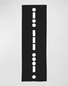 Elyse Maguire Morse Code Love Cashmere Knit Wrap In Black/white