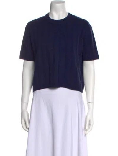 Pre-owned Elyse Walker Cashmere Crew Neck Sweater In Blue