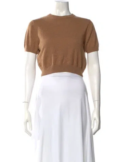 Pre-owned Elyse Walker Cashmere Crew Neck Sweater In Brown