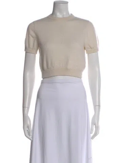 Pre-owned Elyse Walker Cashmere Crew Neck Sweater In Neutral