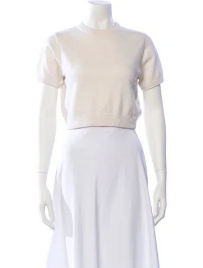 Pre-owned Elyse Walker Cashmere Crew Neck Sweater In Neutral