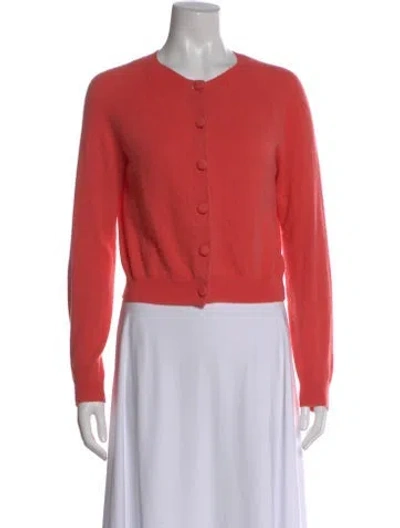 Pre-owned Elyse Walker Cashmere Crew Neck Sweater In Orange