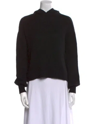 Pre-owned Elyse Walker Cashmere Mock Neck Sweater In Black