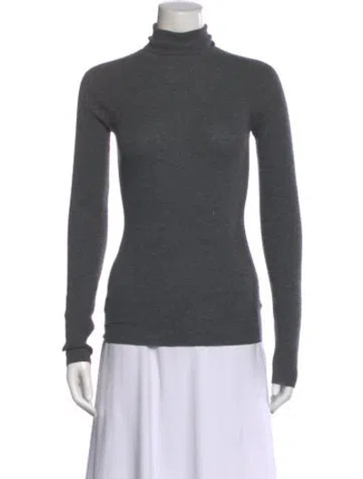 Pre-owned Elyse Walker Cashmere Turtleneck Sweater In Gray