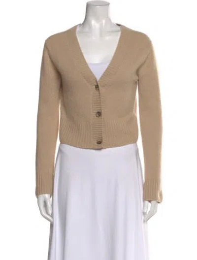 Pre-owned Elyse Walker Cashmere V-neck Sweater In Neutral
