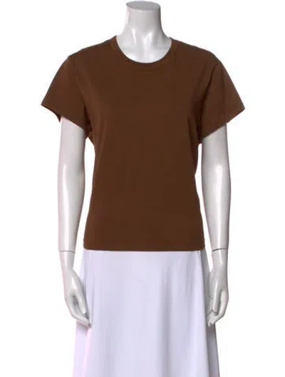 Pre-owned Elyse Walker Crew Neck Short Sleeve T-shirt In Brown