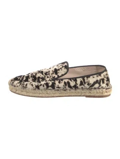 Pre-owned Elyse Walker Ponyhair Animal Print Espadrilles In Neutral