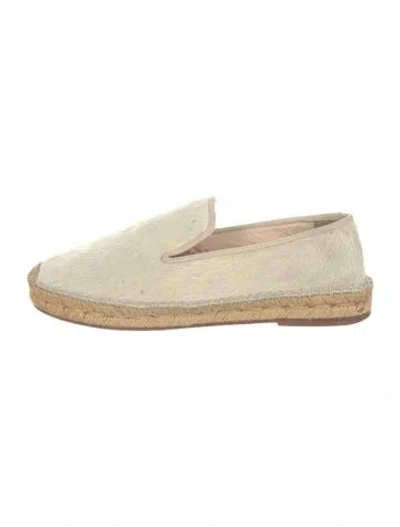 Pre-owned Elyse Walker Ponyhair Espadrilles In Neutral