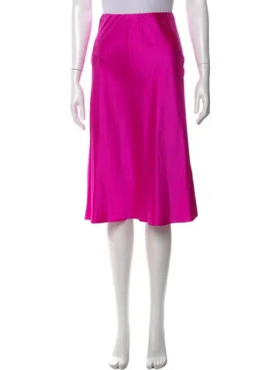 Pre-owned Elyse Walker Silk Knee-length Skirt In Pink
